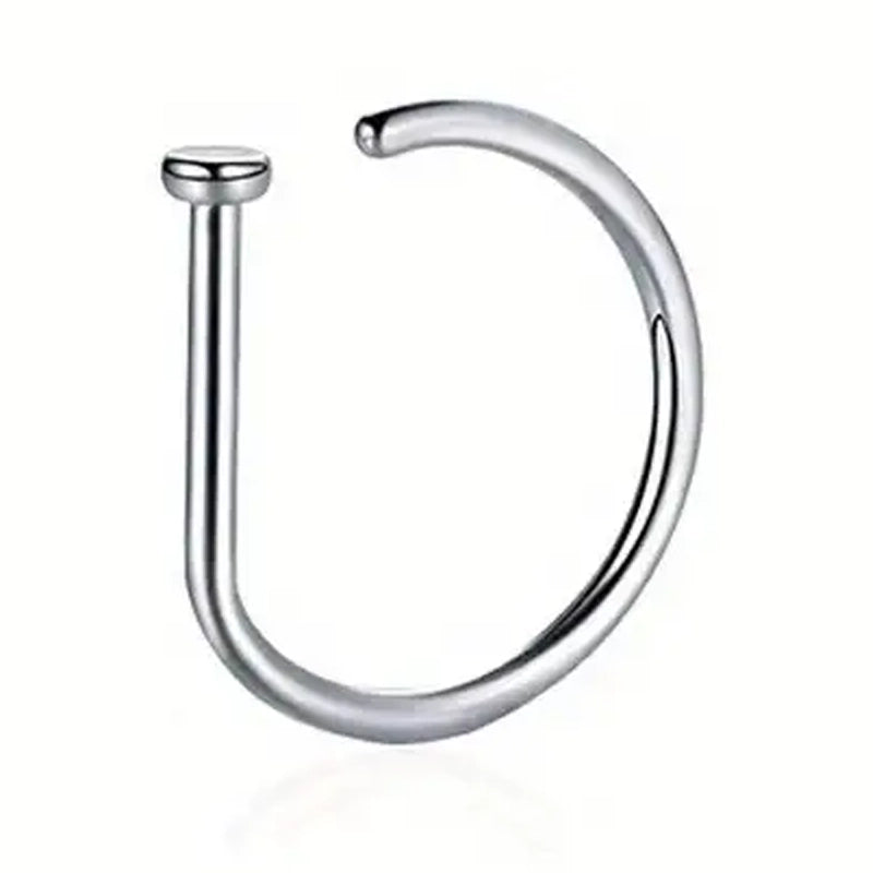 Elegant Punk-Style Stainless Steel Nose Rings - Clip-On Non-Piercing Design For Cheap Sale Online