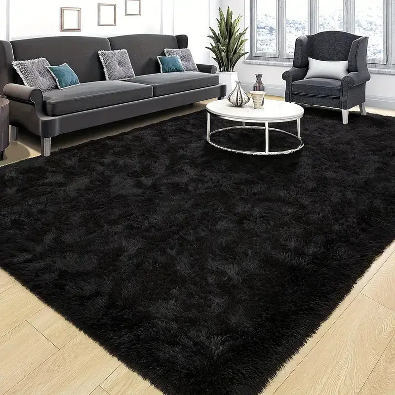 Luxurious Velvet Rectangular Shaggy Plush Carpet Rug Latest Collections Sale Online