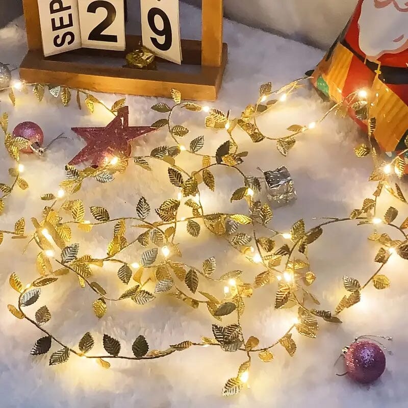 20 LED Golden Leaf Fairy Lights Sale Recommend