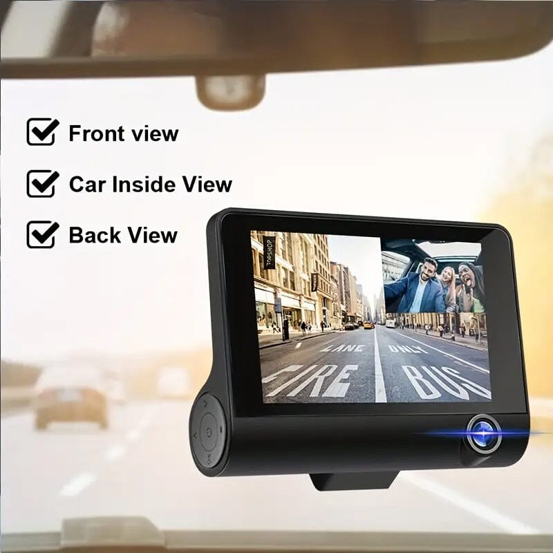 Two-Lens HD Night Vision Driving Recorder with Suction Cup Installation + 32G Card In China