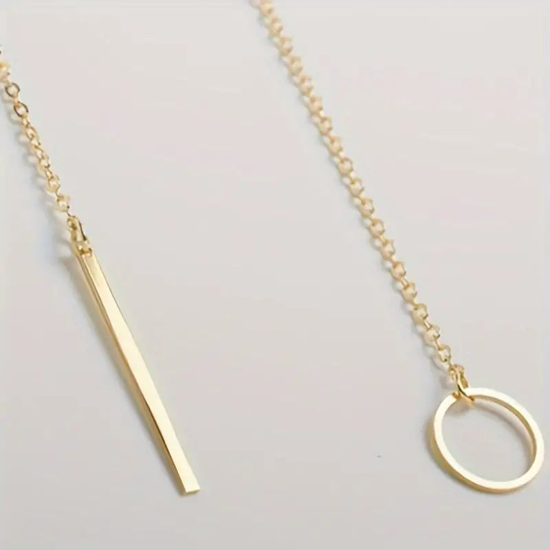 Chic Ethnic-Inspired Alloy Circle & Rod Pendant Necklace Discount Wholesale