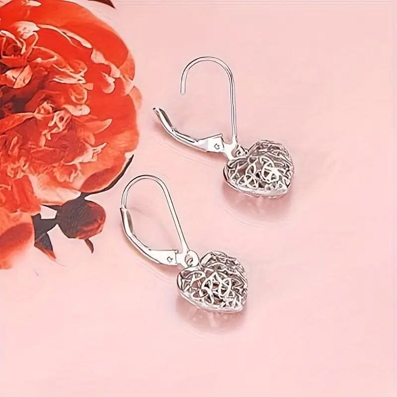 Exquisite Hollow Heart-Shaped Hoop Earrings Clearance Ebay