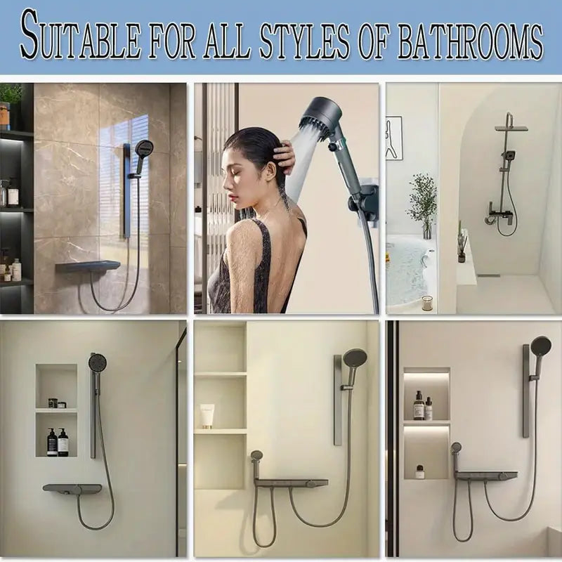 4-in-1 Removable Shower Head With 5 Filters and 3 Settings Outlet Ebay