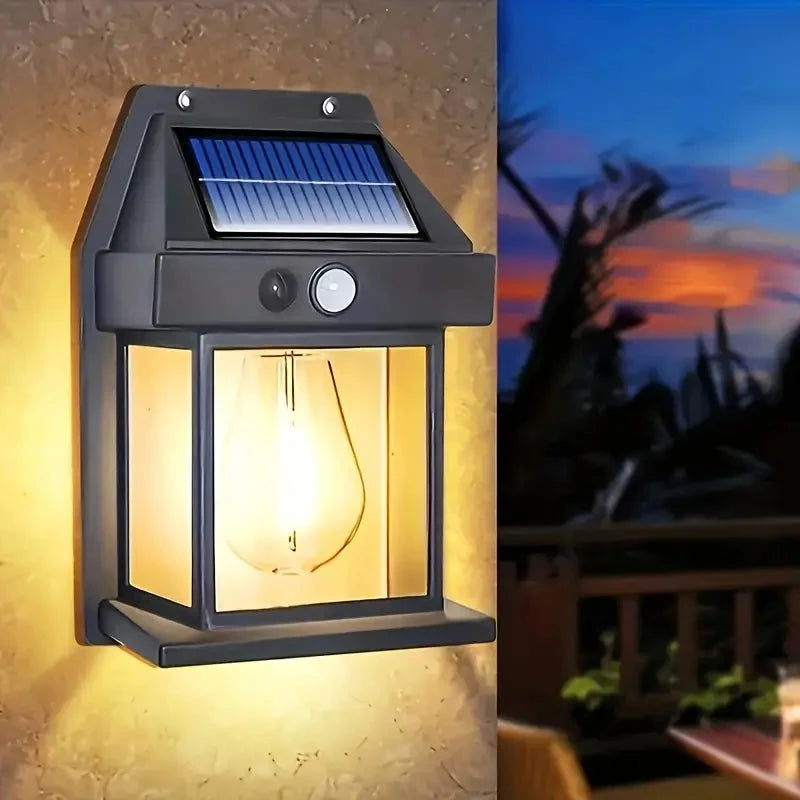 Solar-Powered Motion-Sensor Outdoor Wall Light Free Shipping Very Cheap