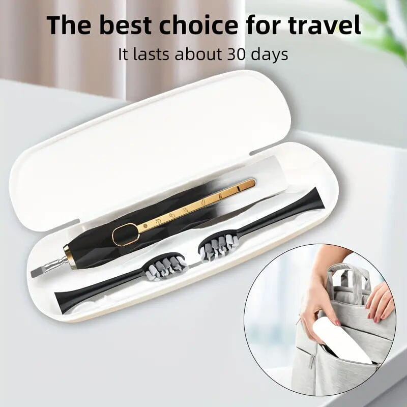 Waterproof USB Rechargeable Electric Toothbrush with 10 Replaceable Toothbrush Heads, Charger and Case Sale Affordable