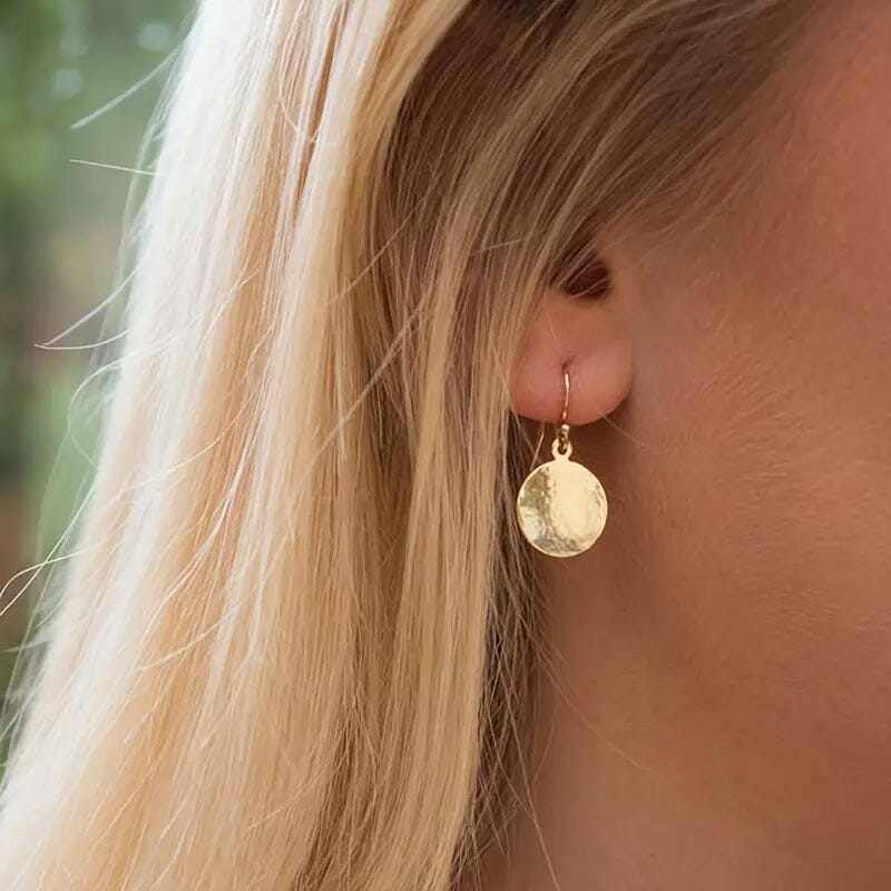 Minimalist Concave and Convex Small Round Earrings Clearance Sast