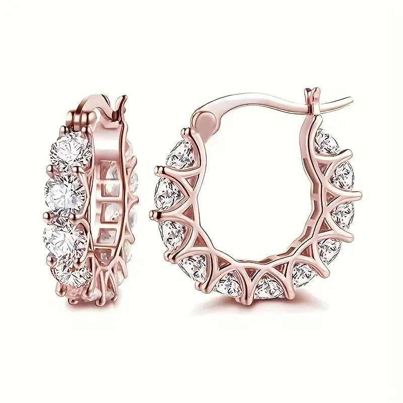 Exquisite Zirconia Hoop Earrings Get To Buy Cheap Online