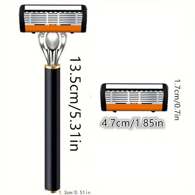 Replacement Razor Blades Safety Shaver Set with Anti-Slip Metal Handle with 1 Razor + 36 Blades Outlet Countdown Package