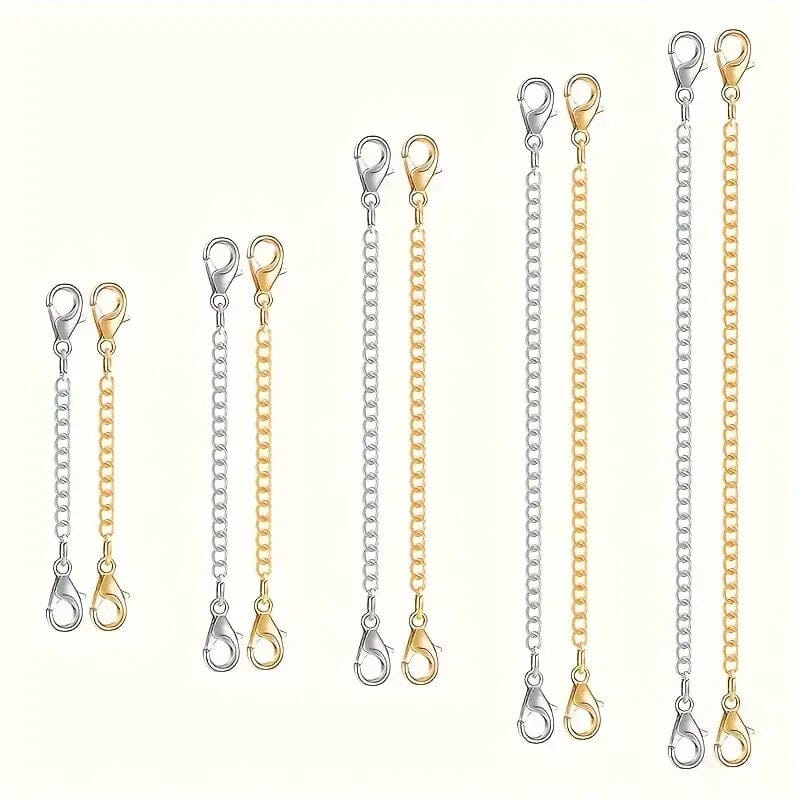 10-Pieces: Stainless Steel Chain Extender Online Online Original