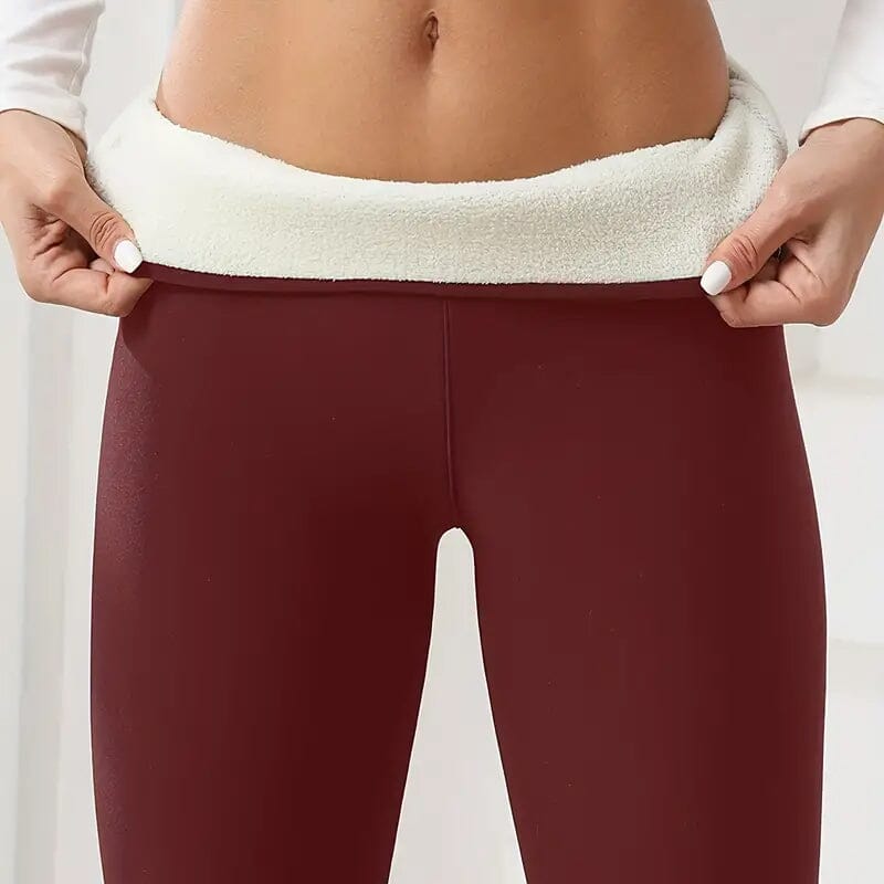 Women's Plush Lined Sherpa Leggings High-Stretch Yoga Pants Cheap Sale Big Discount