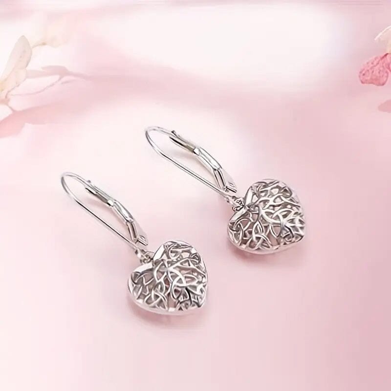 Exquisite Hollow Heart-Shaped Hoop Earrings Clearance Ebay