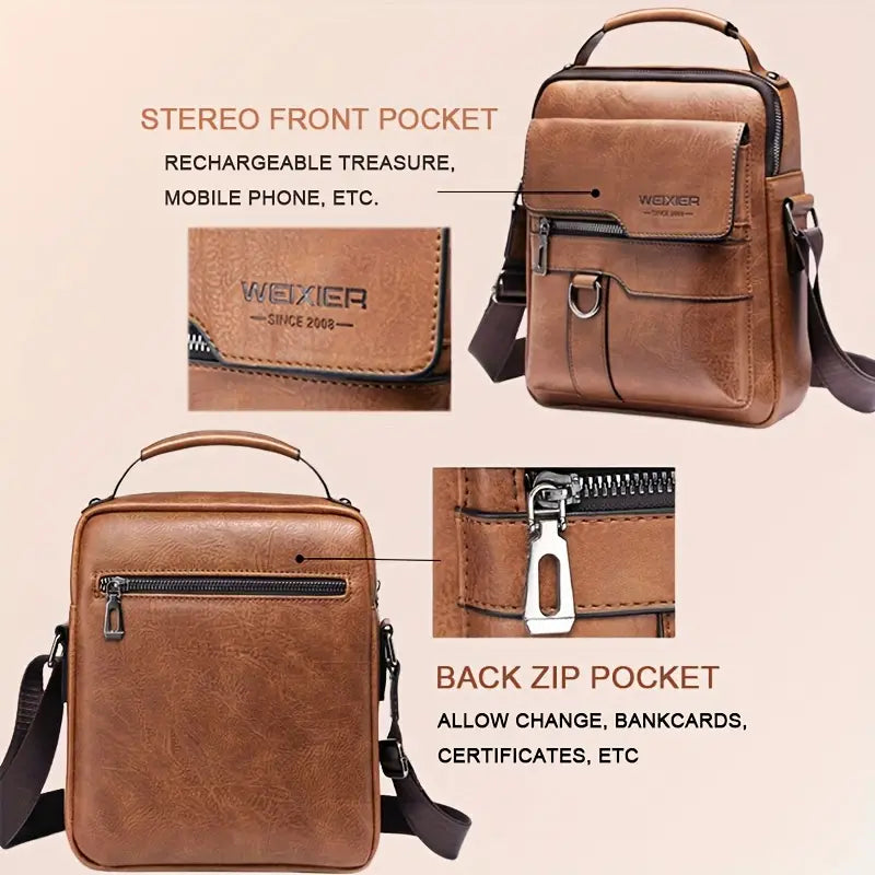 Men's Shoulder Vintage Business Casual Satchel Bag Cheap Sale Finishline