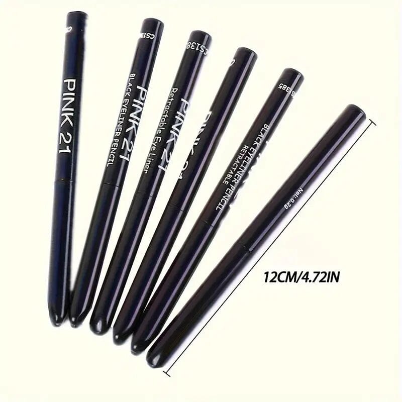 5-Pack: Waterproof and Sweat-Proof Black Eyeliner Pencil Marketable Online