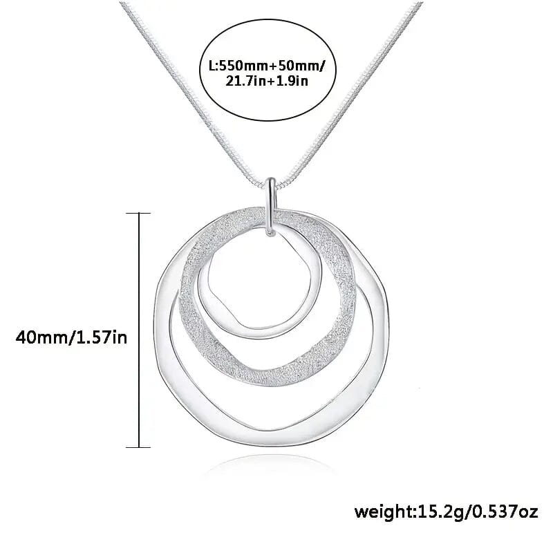 Three Rings Design Pendant Necklace Free Shipping With Paypal