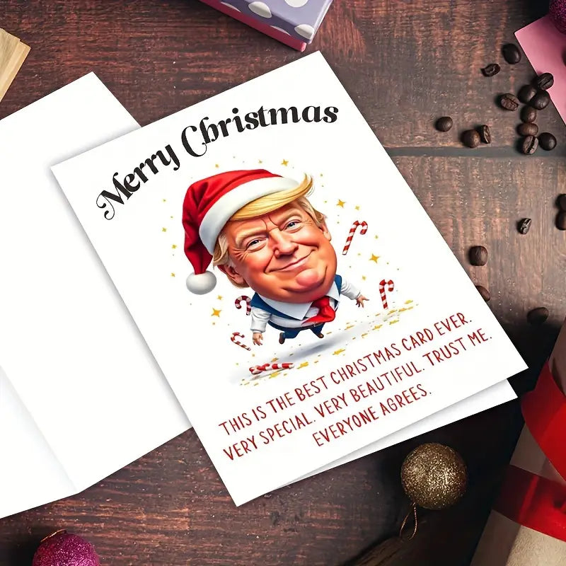 Trump Themed Christmas Greeting Card with Envelope Best Pices