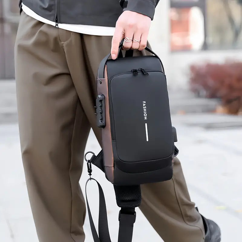 Multi-functional Trendy Sling Bag with Password Lock New Arrival