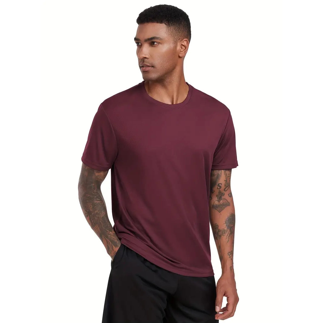 5-Pack: Quick Dry Men's T-Shirts Sport Short Sleeve Buy Cheap Low Shipping Fee