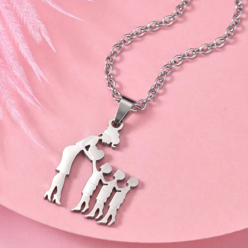 Stainless Steel Heartfelt Mother-Daughter-Son Necklace Best Store To Get Sale Online