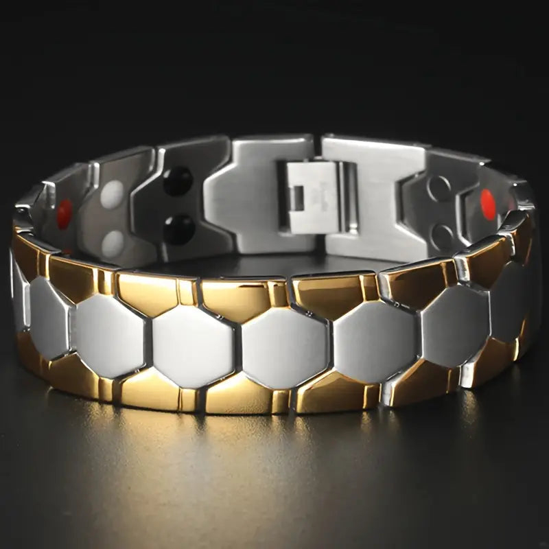 Men's Titanium Magnetic Bracelet 4-in-1 Energy Outlet Store Cheap Pice