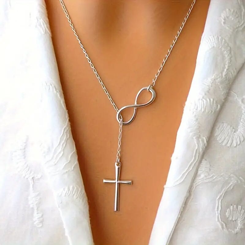 Chic Vintage-Inspired Infinity Cross Pendant Necklace Clearance How Much