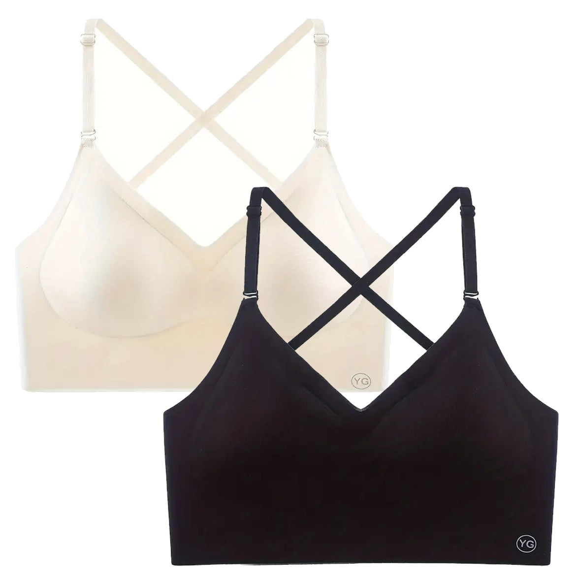 2-Pack: U-Backless Sports Bra Crop Top With Adjustable Straps Shop Offer