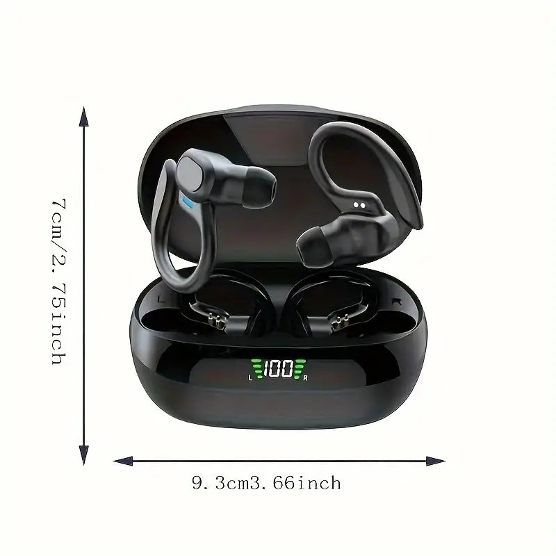 SP16 Wireless Earbuds Headphones with Microphone, Sports Earhook and LED Display Charging Case Discount Big Discount