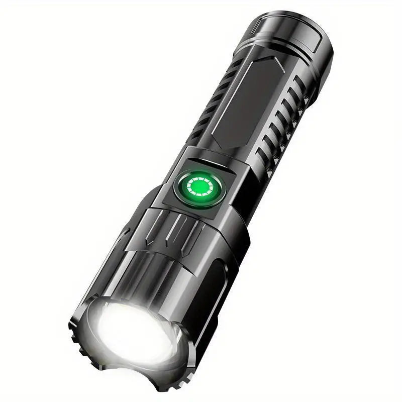 Super Bright Flashlight, USB Rechargeable Telescopic Zoom Wide Beam Manchester