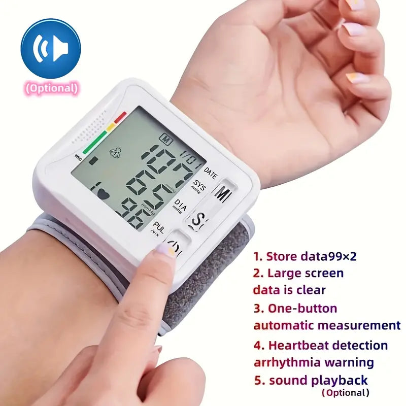 Wrist Blood Pressure Monitor with LCD Display, Adjustable Cuff with Irregular Heartbeat Detection Cheap Free Shipping