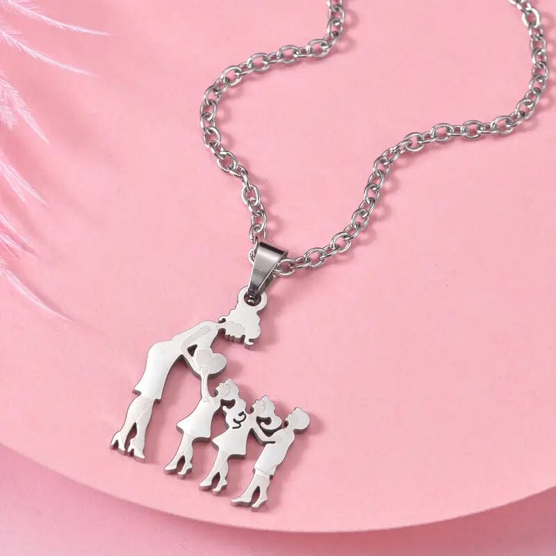 Stainless Steel Heartfelt Mother-Daughter-Son Necklace Best Store To Get Sale Online