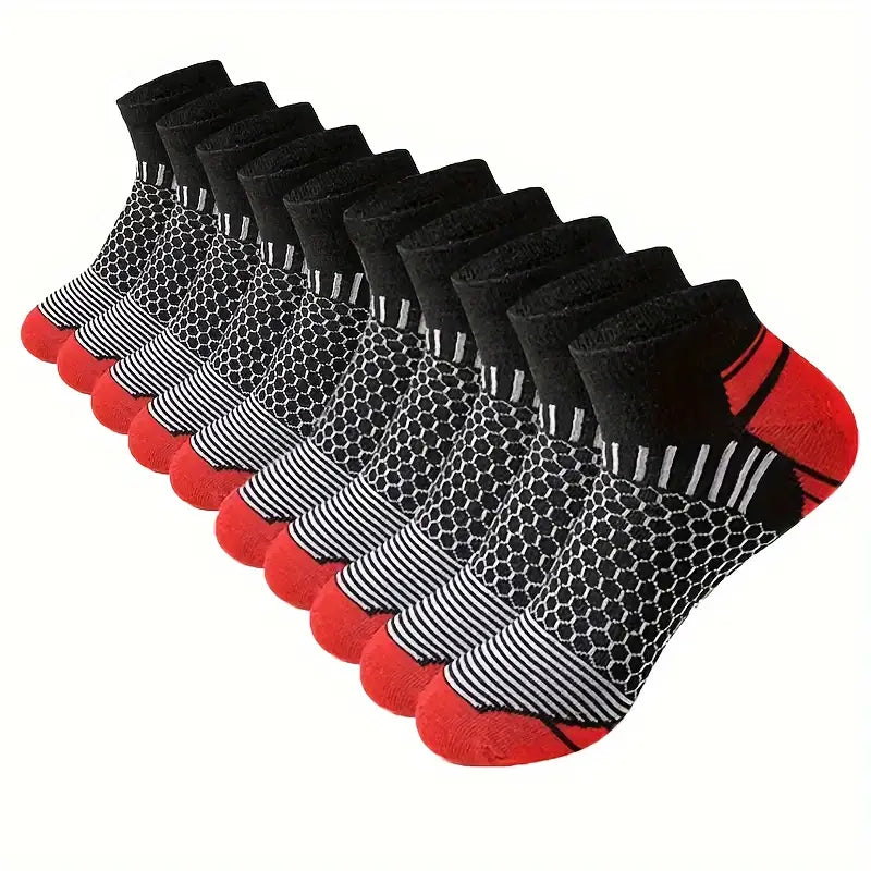 20-Pairs: Men's Outdoor Color Matching Low-Top Socks Sale Affordable