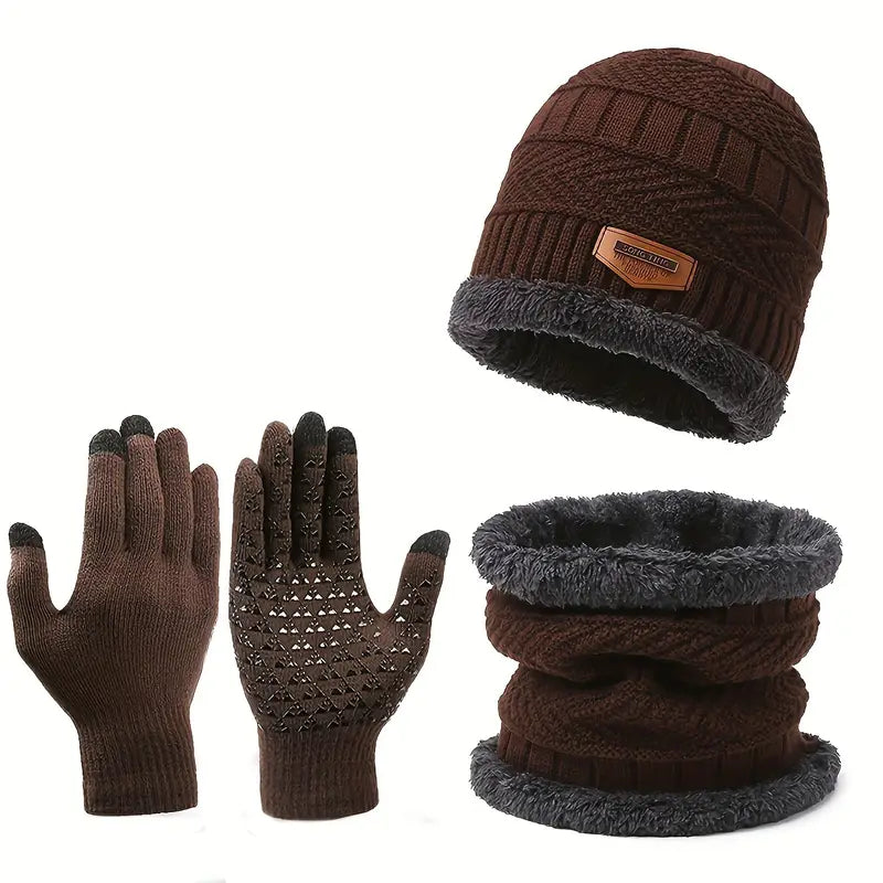 3-Piece Set: Infinity Scarf Autumn Winter, Thickened Warm Knit Beanie and Touchscreen Gloves Neck Gaiter Cheap Online Store