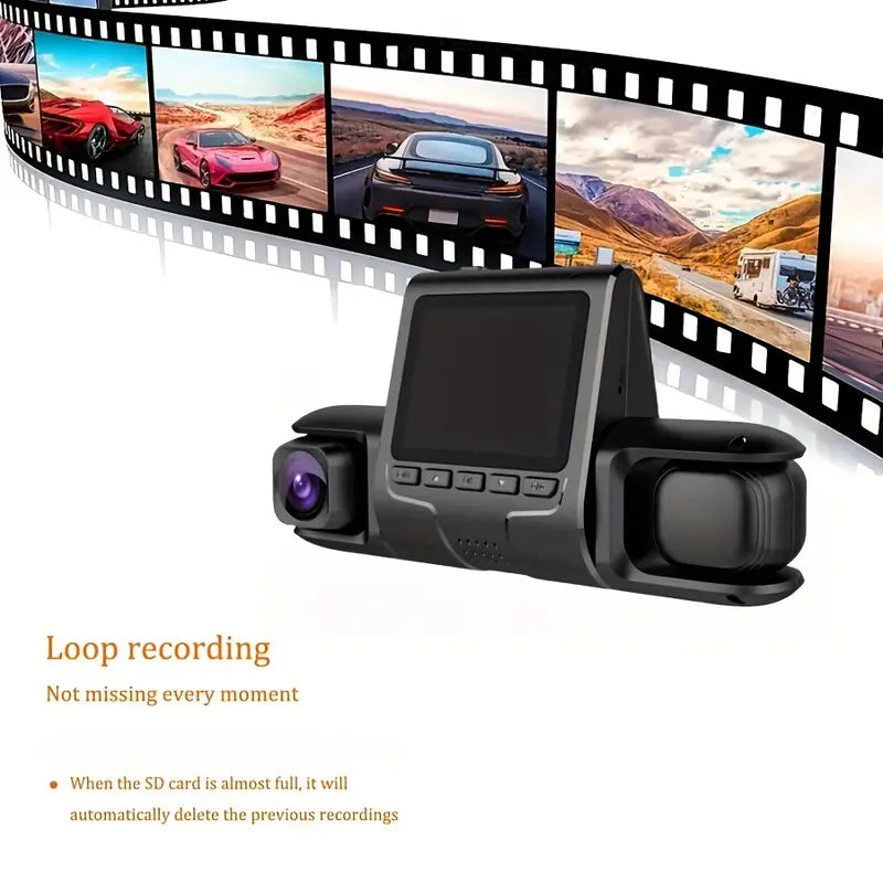 Car Dashcam Recorder, 2.0 Inch Screen Dual Lens HD Night Monitoring Mini Dash Cam Outlet Amazon