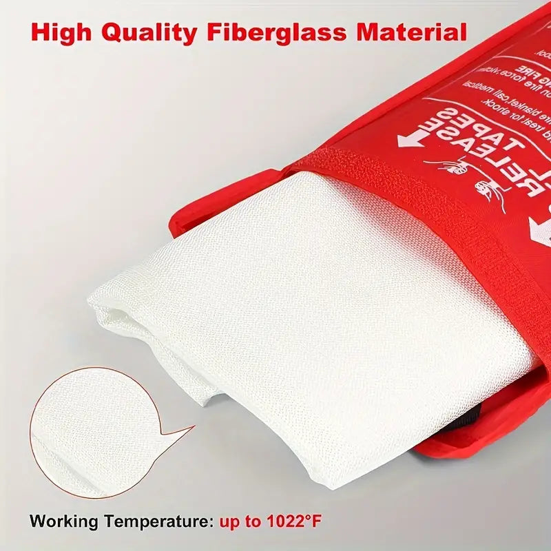 2-Pack: Premium Fiberglass Fire Blankets - Heat-Resistant, Compact and Reusable Browse Cheap Pice