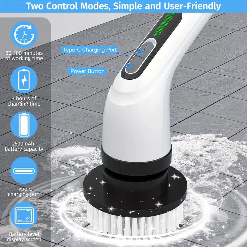 Cordless Electric Dual Adjustable Speed Spin Scrubber Cheap Sale Fashionable