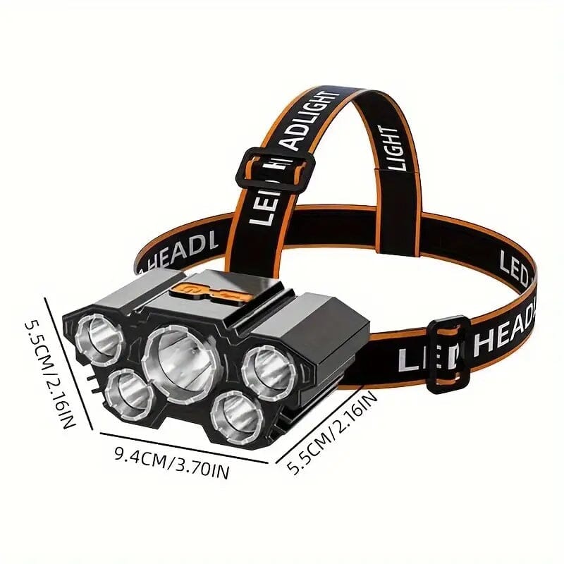 5 LED Headlamp High Lumens Super Bright Outdoor Headlight Sale Best Wholesale