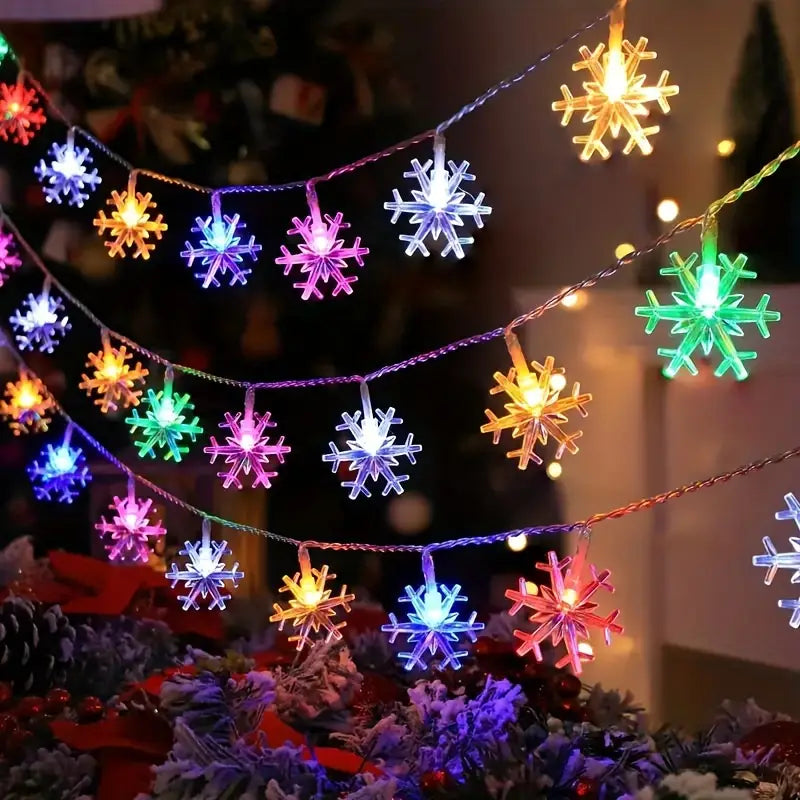 Snowflake Decorative LED String Light 152cm/60in Sale For Cheap