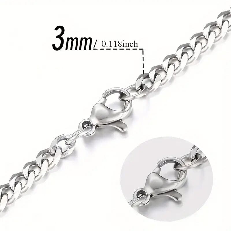 Titanium Stainless Steel Trendy Necklace Cuban Chain with Lobster Clasp Huge Surprise For Sale