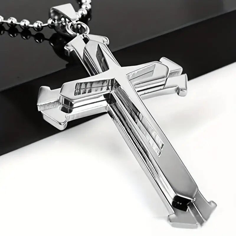 Men's Fashion Cross Dominance Guardian Multi Layer Necklace Cheap Low Shipping