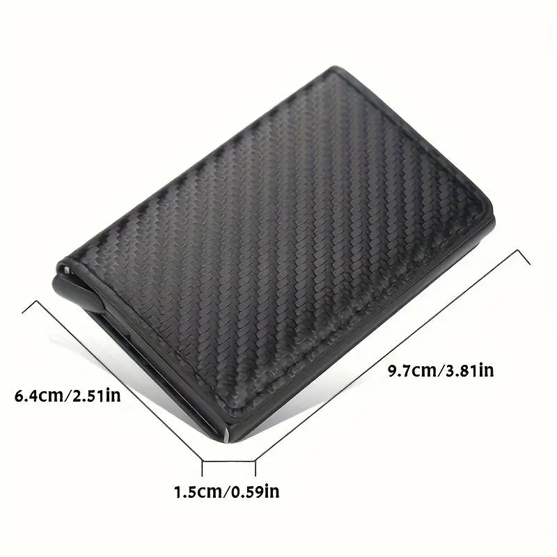 Carbon Fiber Credit Card Holder RFID Blocking, Slim Pop Up Minimalist Wallet Sale In China