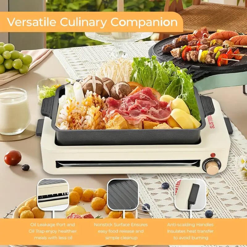 1500W Smokeless Electric Indoor Grill with Removable Non-Stick Plate Visa Payment Cheap Pice