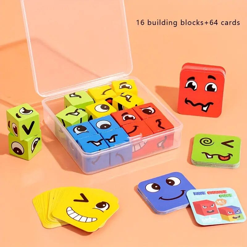 Magic Face-Changing Wooden Cube Building Blocks Set Buy Cheap Pice