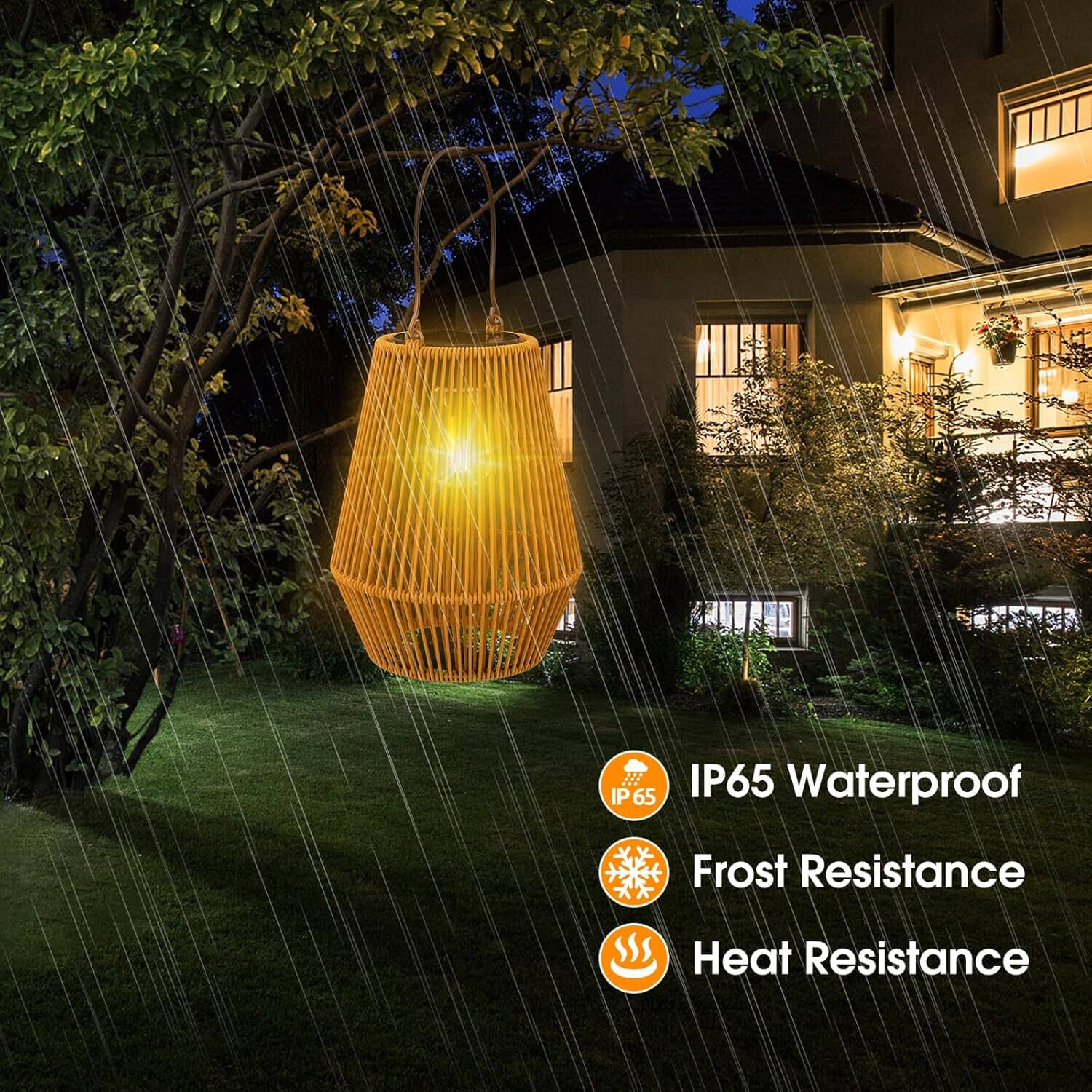 Hanging Solar Woven Lantern Solar Lamp Lights Decoration Clearance From China