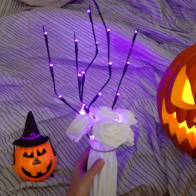 Tree Lamp Decoration Lights, 20 LED Purple Willow Branch Light Clearance Pices