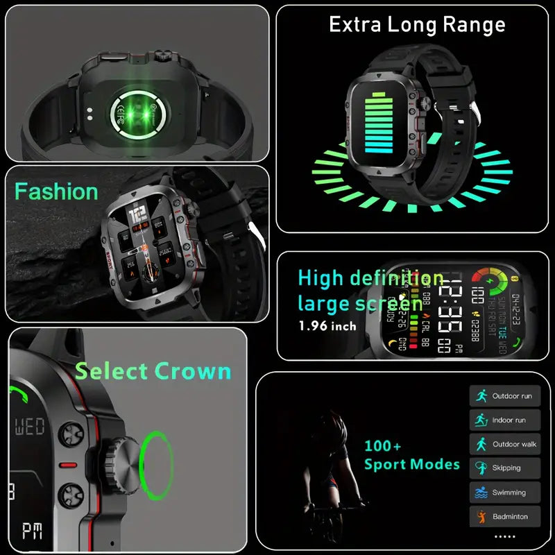 Wireless Talk Fitness AI Voice Outdoor 100+ Sports Mode Outdoor Smart Watch Free Shipping Cheap Online