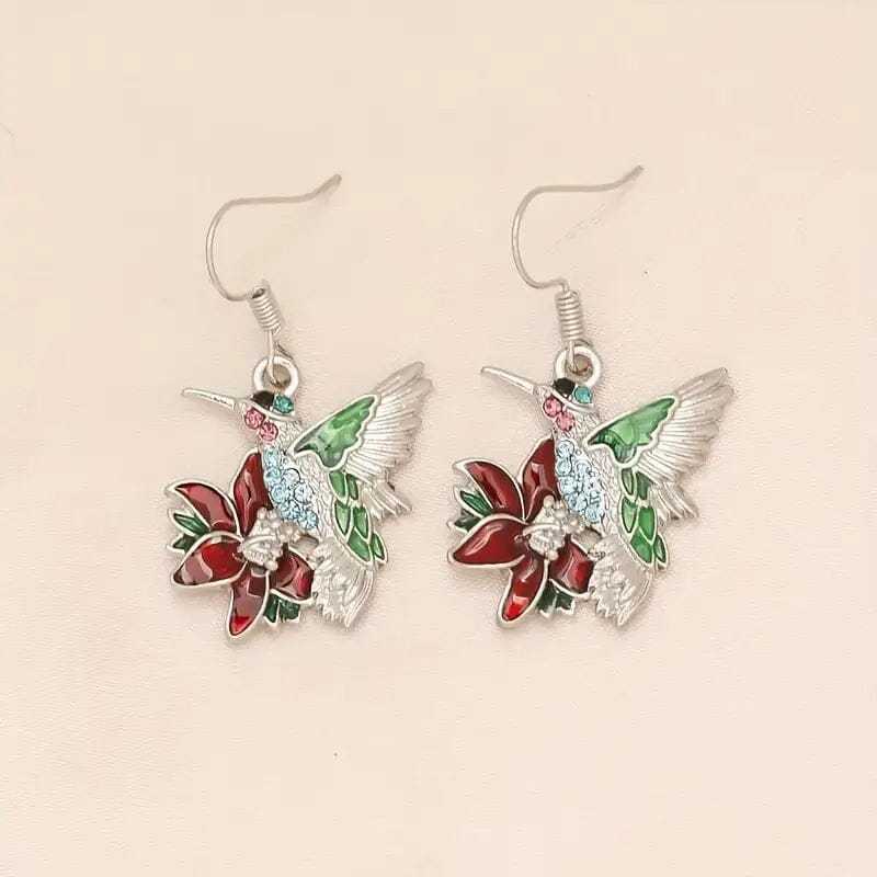 Stylish Hummingbird and Saffron Earrings For Sale Cheap Online