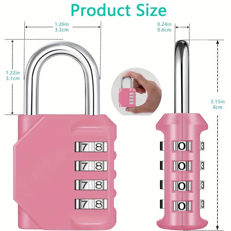 4-Digit Waterproof Zinc Alloy Combination Padlock Cheap Pice Original