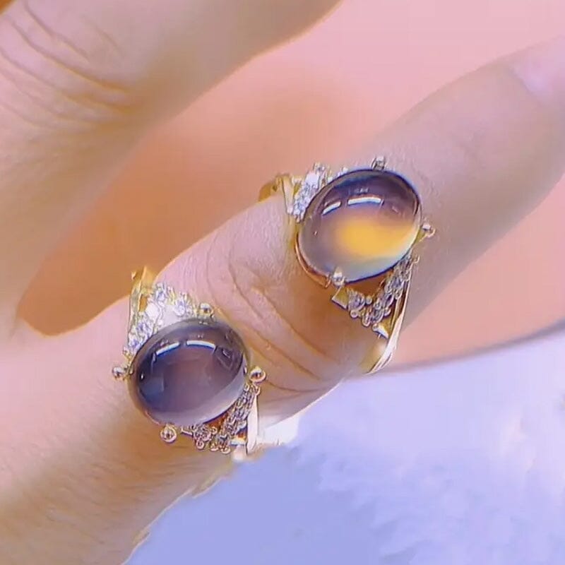 Boho Style Color Changing Mood Stone Cuff Rings Sale Supply