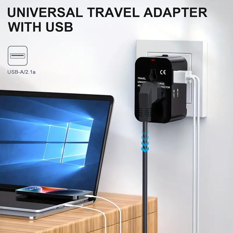 All-in-One Universal Travel Charger with Dual USB Charging Ports Cheap Sale 2025 New