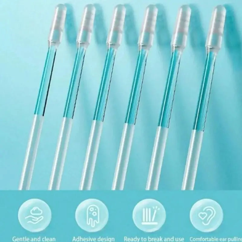 24-Pack: Soft Silicone Disposable Adhesive Ear Cleaning Sticks Outlet Exclusive