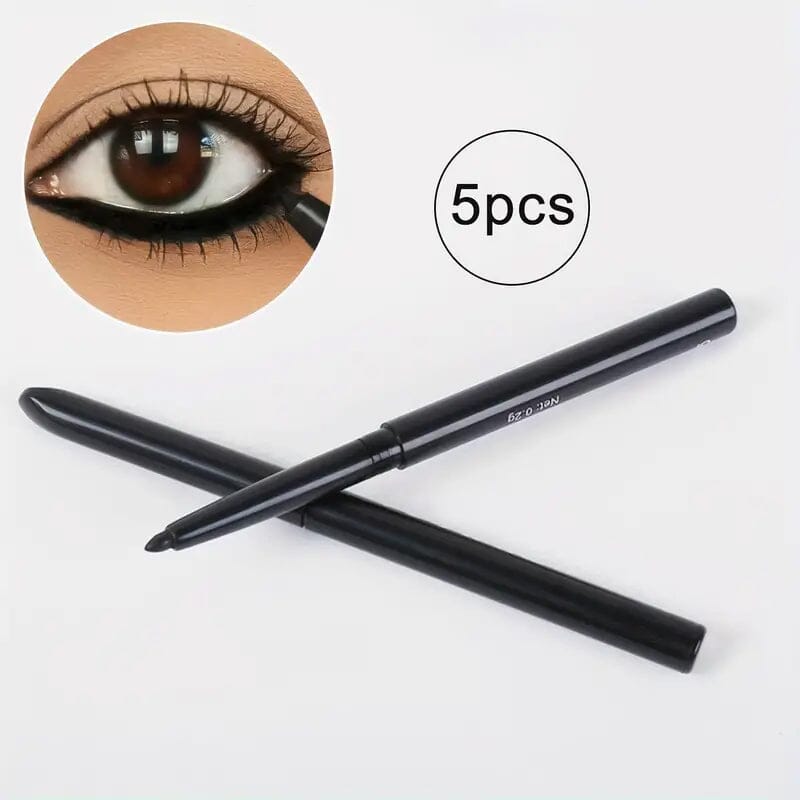 5-Pack: Waterproof and Sweat-Proof Black Eyeliner Pencil Marketable Online